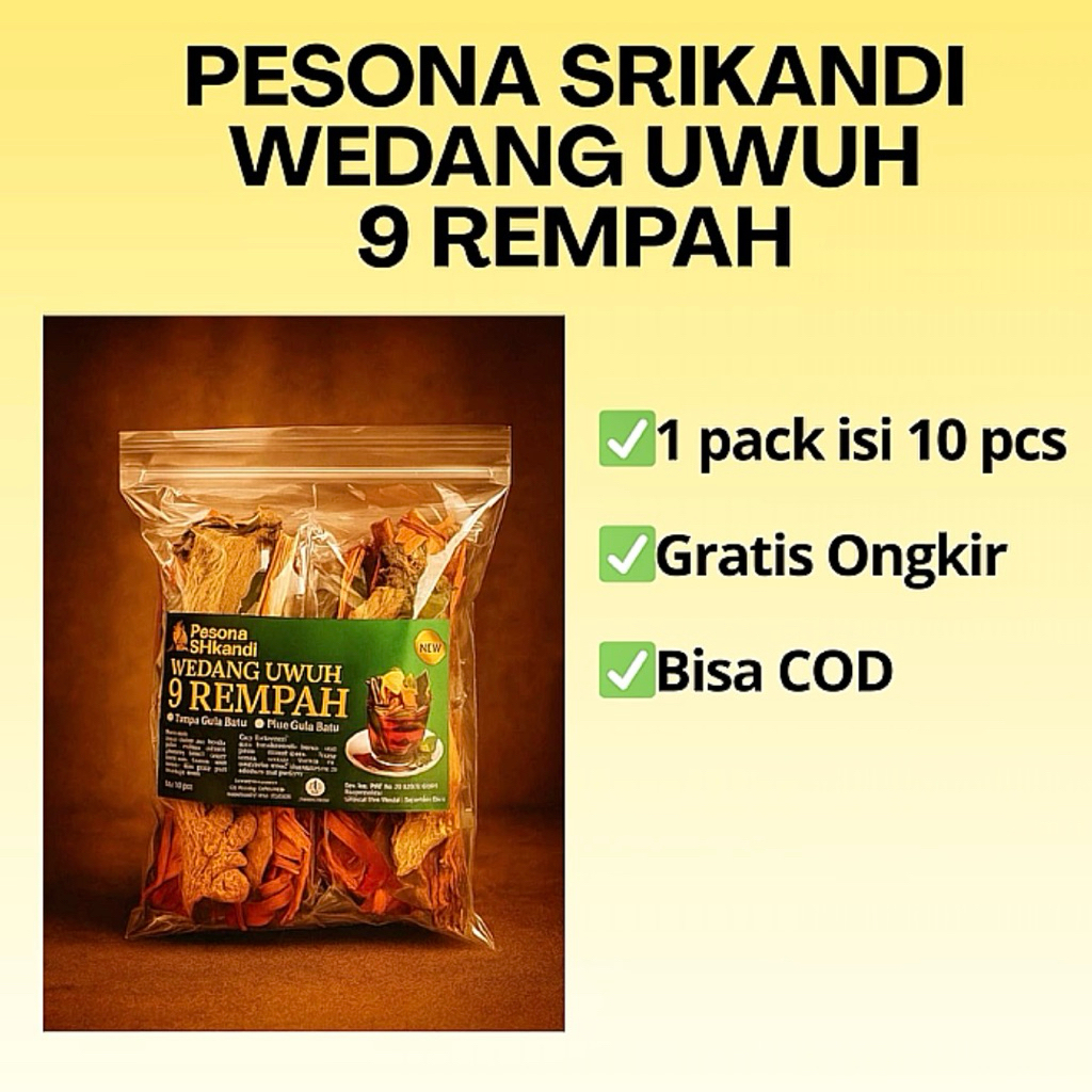

Paket 10pcs Wedang Uwuh 9 Rempah Pesona Srikandi