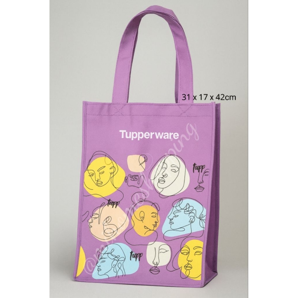 Tupperware tas shopping tas les besar ungu