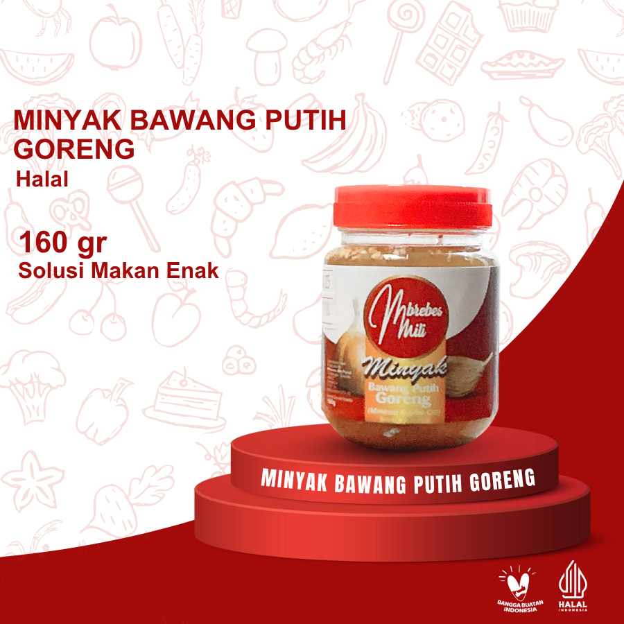 

Minyak Bawang Putih Goreng / Minced Garlic Oil Mbrebes Mili - Halal