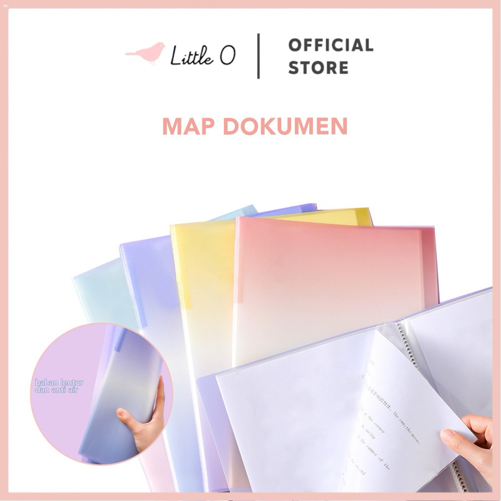 

LITTLE O Colour Map File A4 20 Halaman Folder Report Tempat Laporan Dokumen Map Plastik File Dokumen Keeper Clear Holder