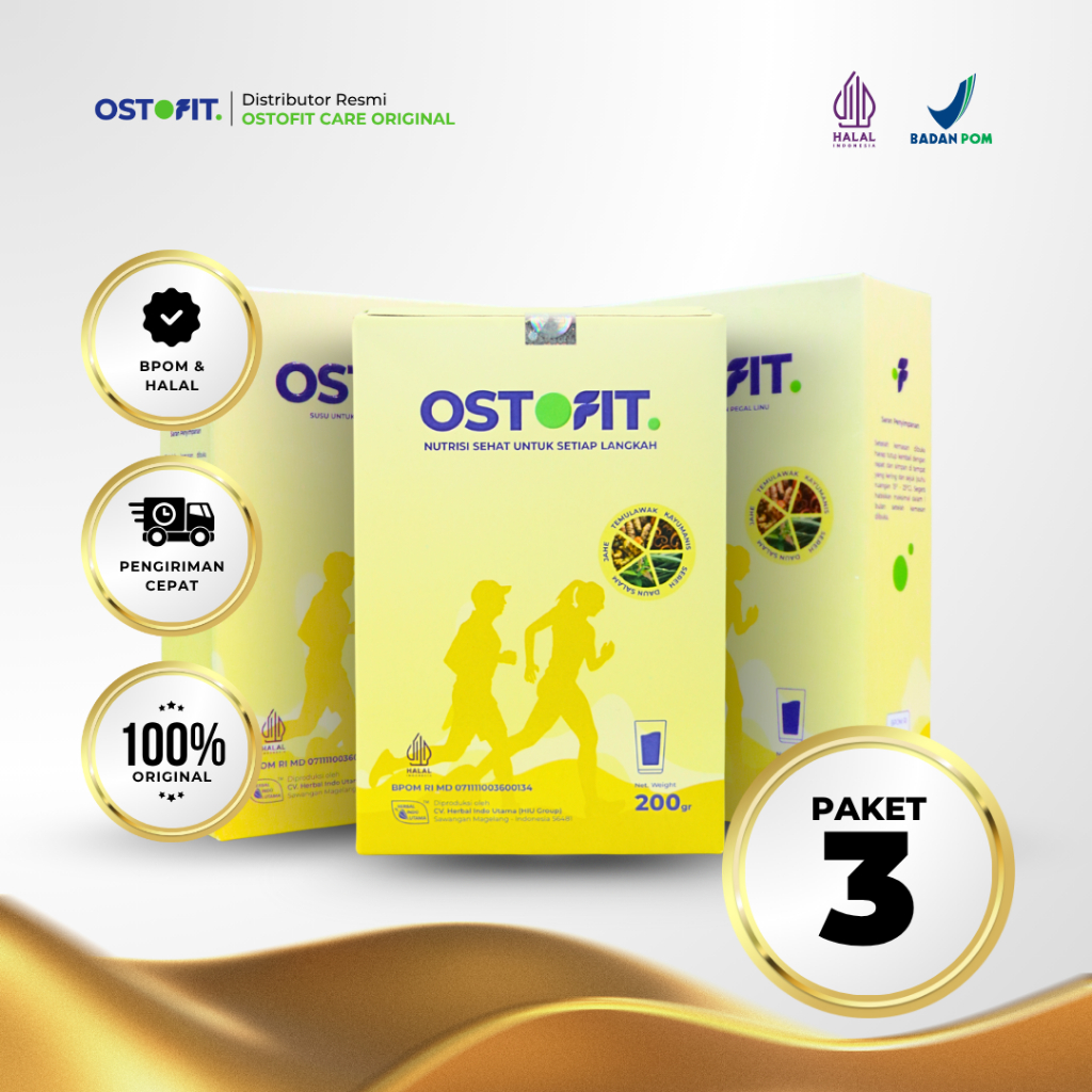 

Paket 3 Box Ostofit - Ampuh Bantu Atasi Nyeri Sendi, Tulang & Lutut 100% Original Herbal Halal BPOM