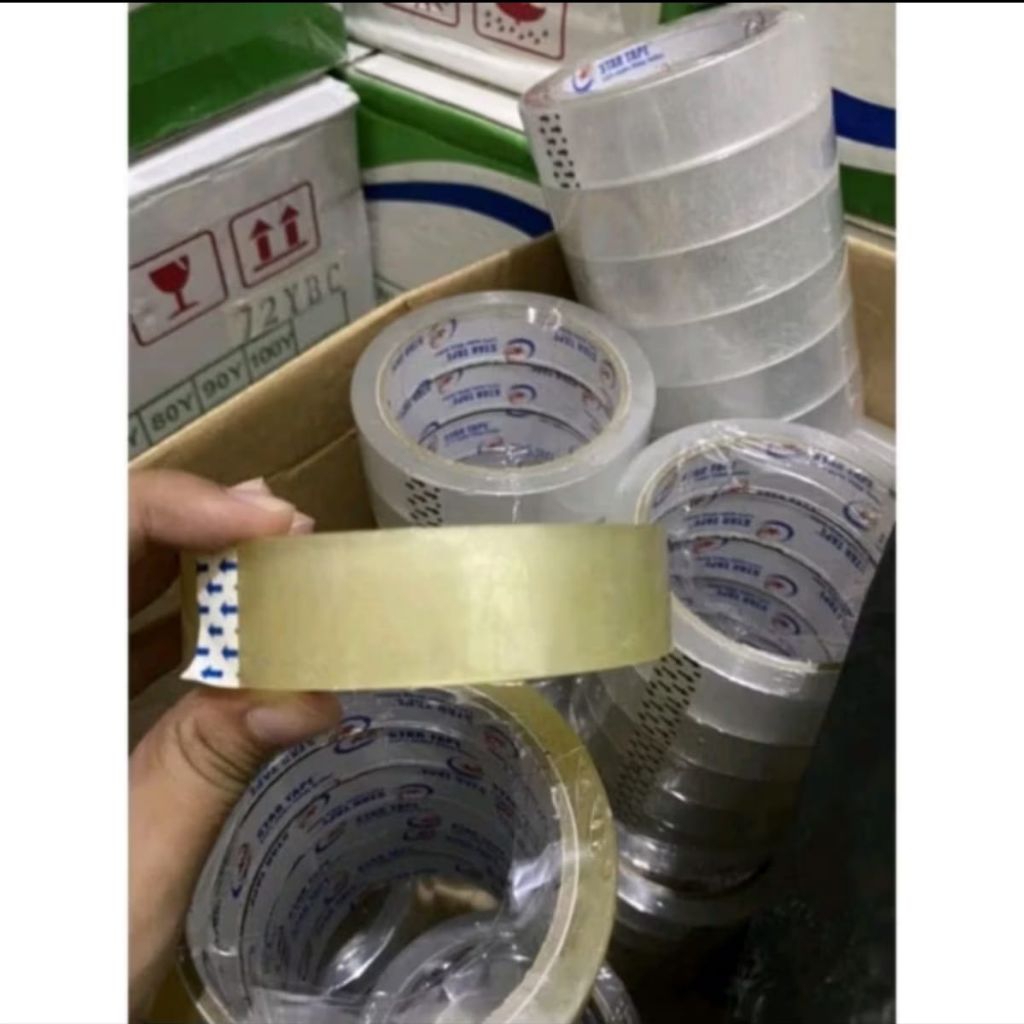 

(A186) lakban 24mm panjang 72yard (bening) / isolasi selotip