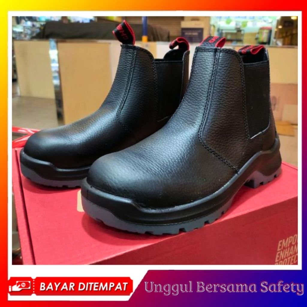Sepatu Safety Cheetah 7110 H / Safety Shoes Cheetah 7110 Hitam Original