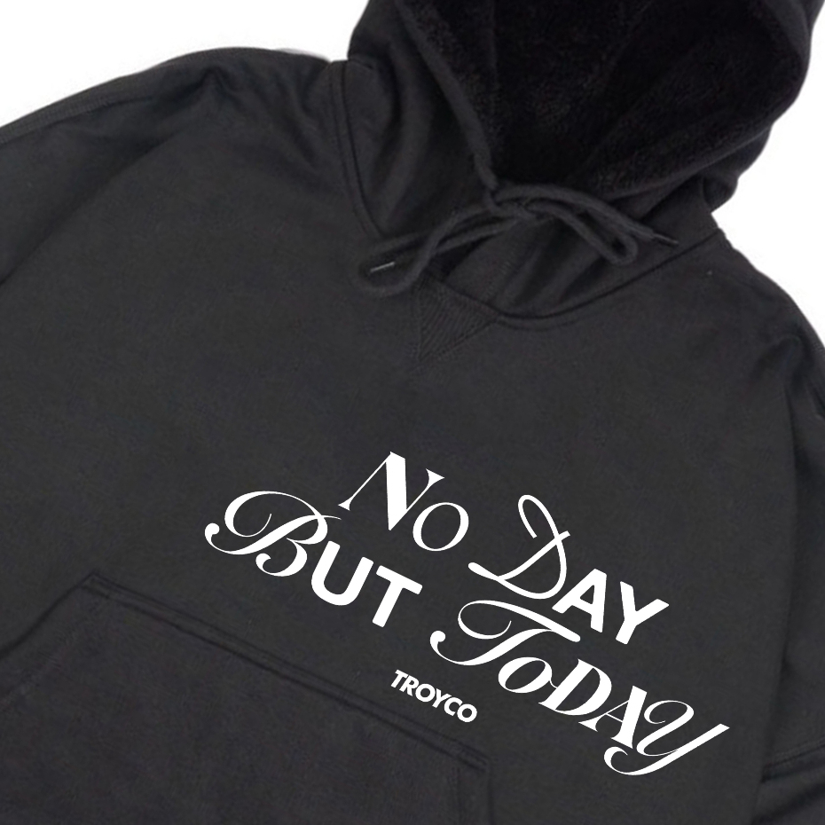 Troy Company Hoodie Boxy Oversized Black Noday - Hoodie Boxy Oversize Hitam HB 3243