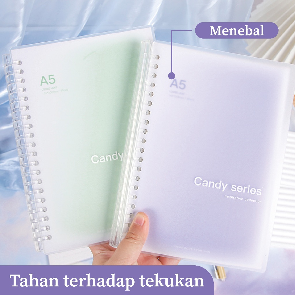 

Buku Binder Tarik PP Berkualitas Tinggi Siswa Fresh Ins Style Diary A5 Spesifikasi Gradien Warna Notebook Transparan