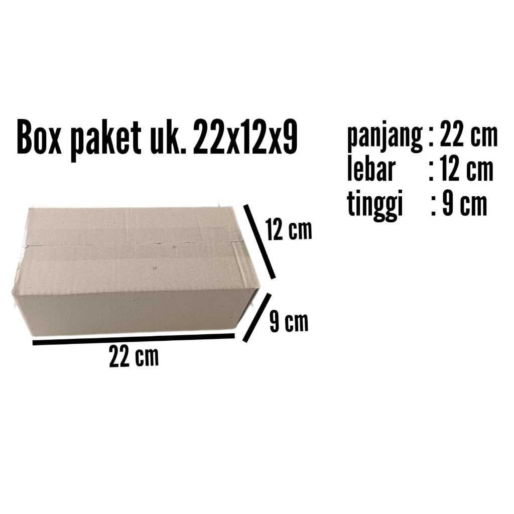 

Kardus Polos Karton Box Coklat DieCut 22 x 12 x 9