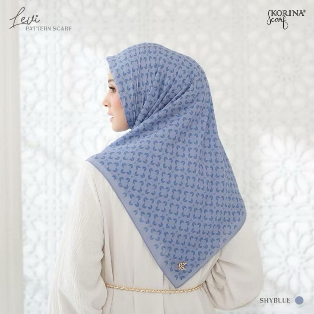 Scarf Korina levi Series Defect✔️jilbab korina, jilbab motif