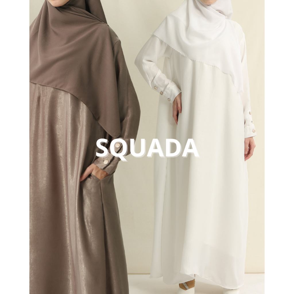 SQUADA | MEDINA DRESS ABAYA  GAMIS UMROH SILK DRESS LEBARAN CANTIK