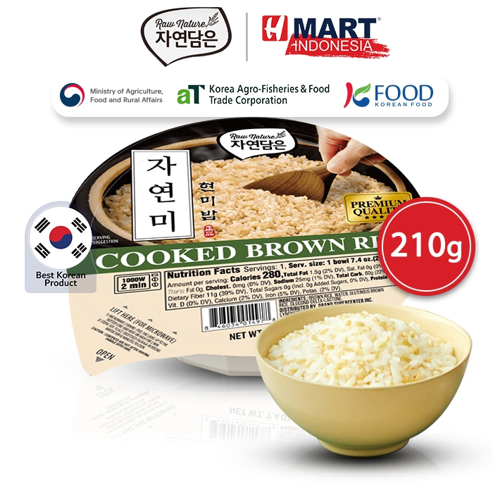 

RAW NATURE Cooked Brown Rice - Nasi Merah Instan Korea 210g