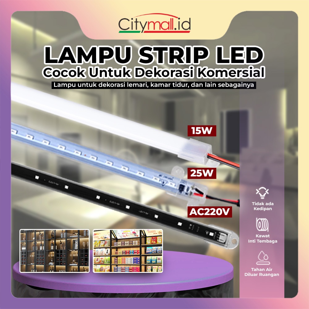 Lampu T2 Tube 15W 25W Cahaya Putih Kuning Ungu Warna Warni Lampu hias Lampu Led Meja Rias Make Up La
