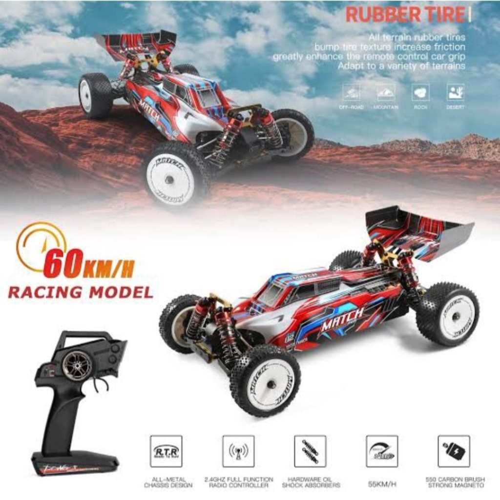 WLTOYS, 1/10 RC 4WD High Speed Racing Buggy Car