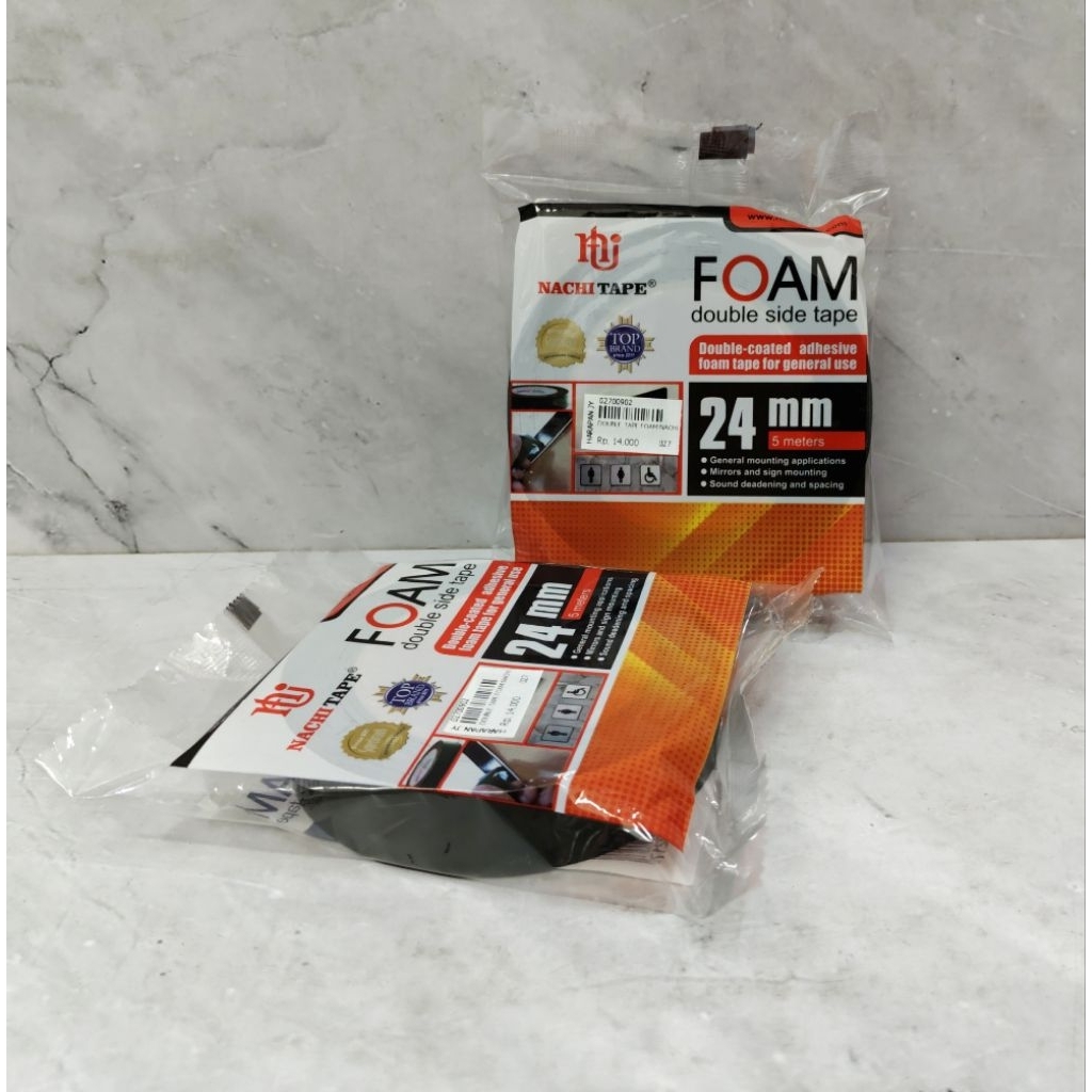 

DOUBLE TAPE FOAM NACHI 1 INCH / DOUBLE TAPE BUSA / LEM TIMBAL BALIK - NACHI