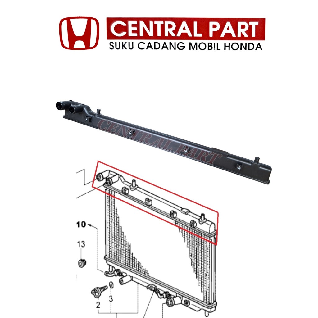 upper tank radiator plastik up radiator honda jazz gd3 2004 2005 2006 2007 2008