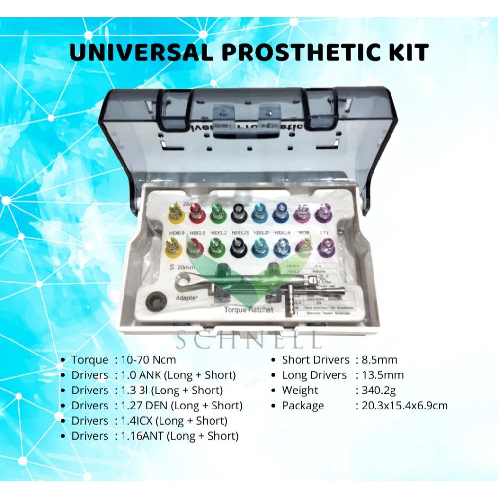 Dental Universal Prosthetic Kit / Sekrup / Screw Implan Universal / Implan Gigi / Wrench Universal B