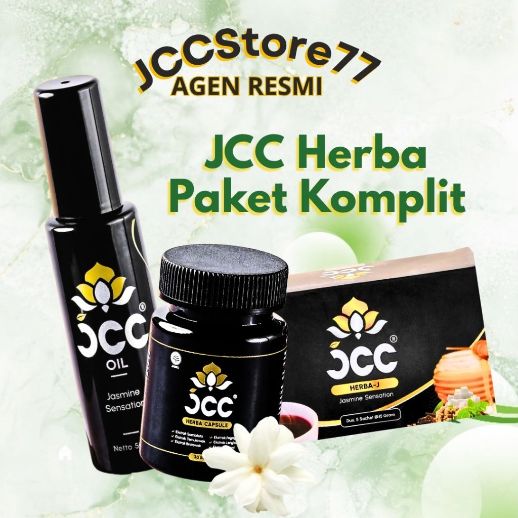 JCC Original Paket Komplit - (JCC Oil + JCC Herba Capsule + JCC Herba J) I Solusi pegal dan nyeri, J