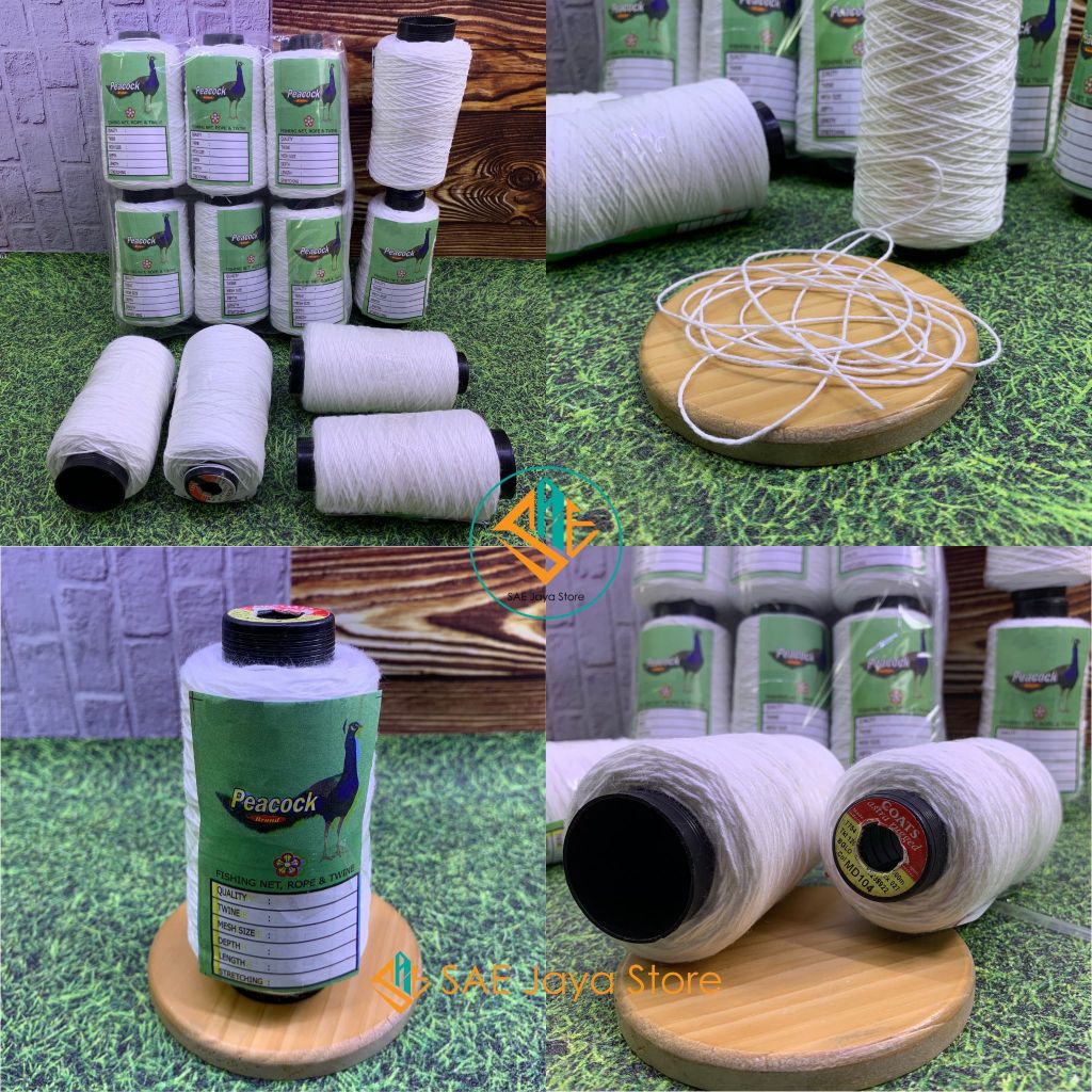 SAE - BENANG JAHIT KARUNG MEREK PEACOCK / BENANG JAHIT KARUNG BERAS / BENANG KARUNG WARNA PUTIH
