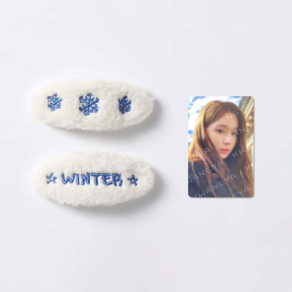 [READY SEALED & PC ONLY] MERCHANDISE MD PHOTOCARD OFFICIAL AESPA WINTER 2ND ANNIVERSARY HAIR PIN SET
