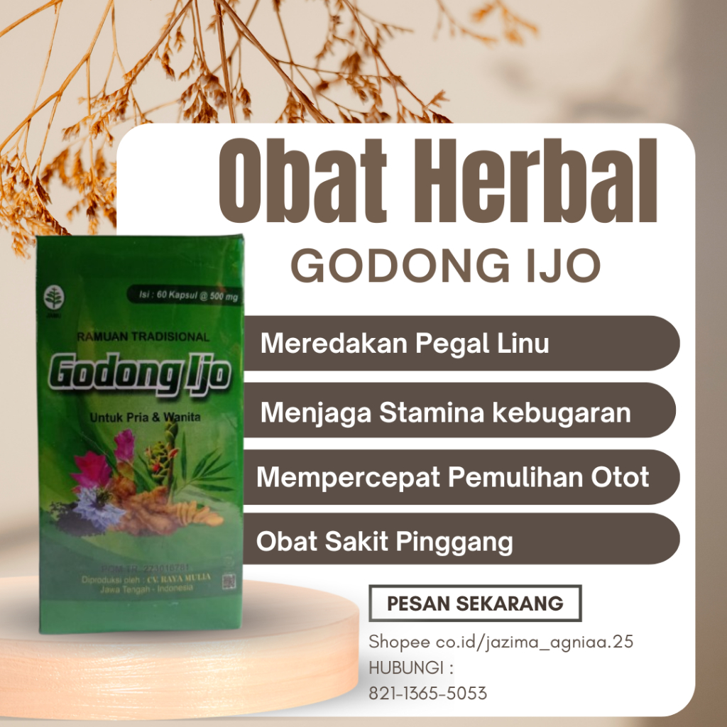 Herbal Godong Ijo Obat Herbal BPOM Herbal Kesehatan Melancarkan Peredaran Darah