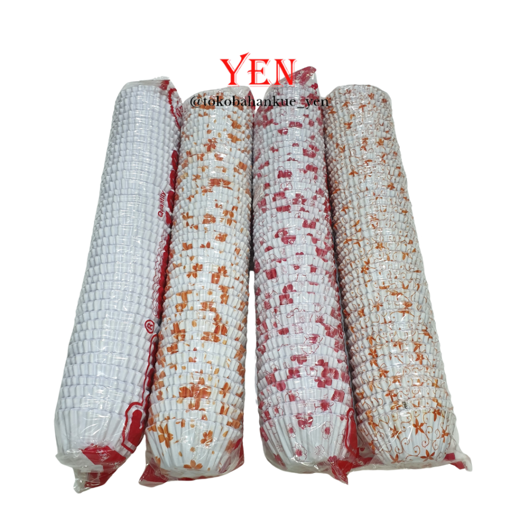 Fora Cup Kertas Bolu Kukus Warna / Polos 95mm Isi 1000 Pcs