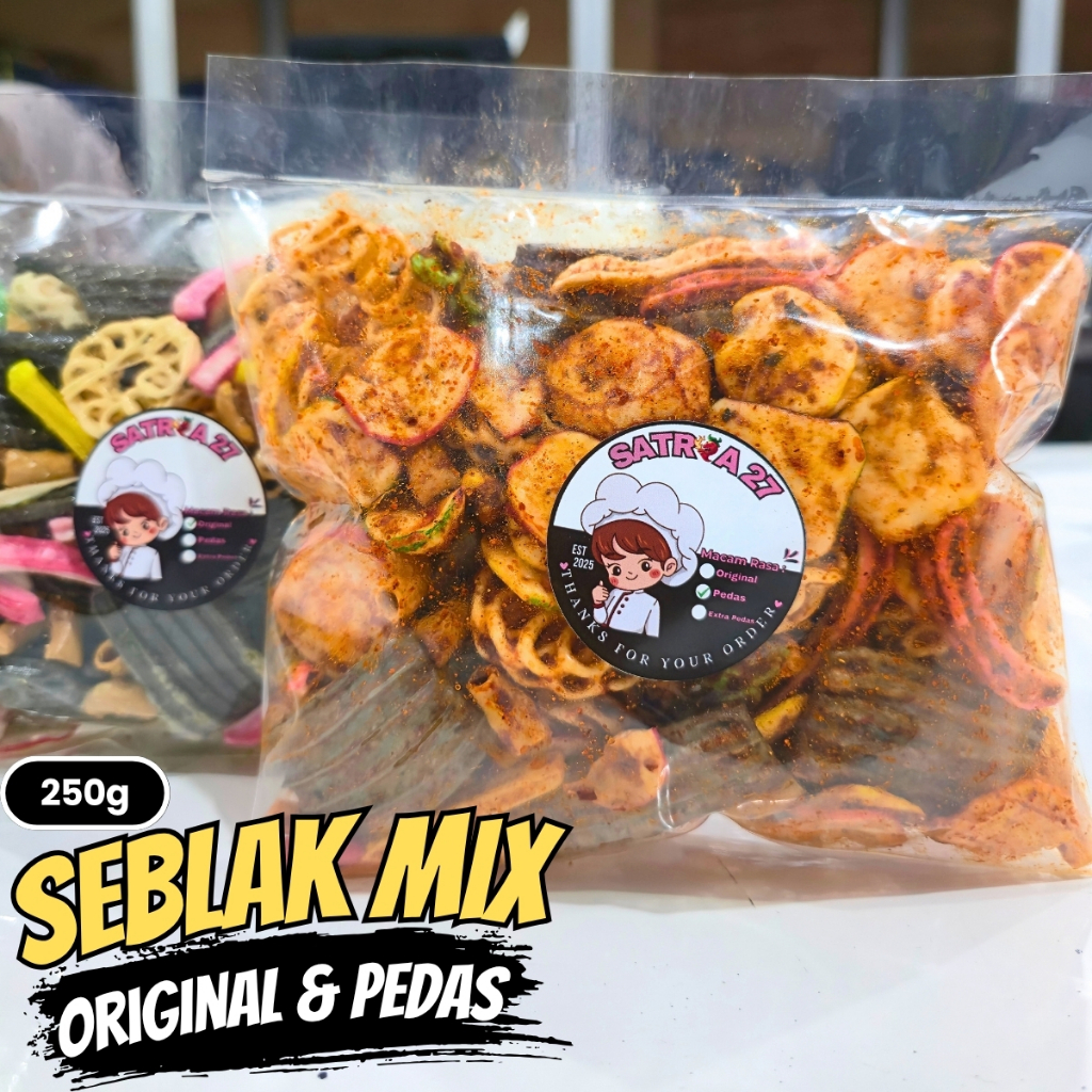 

Seblak mix campur 250gram original pedas daun jeruk