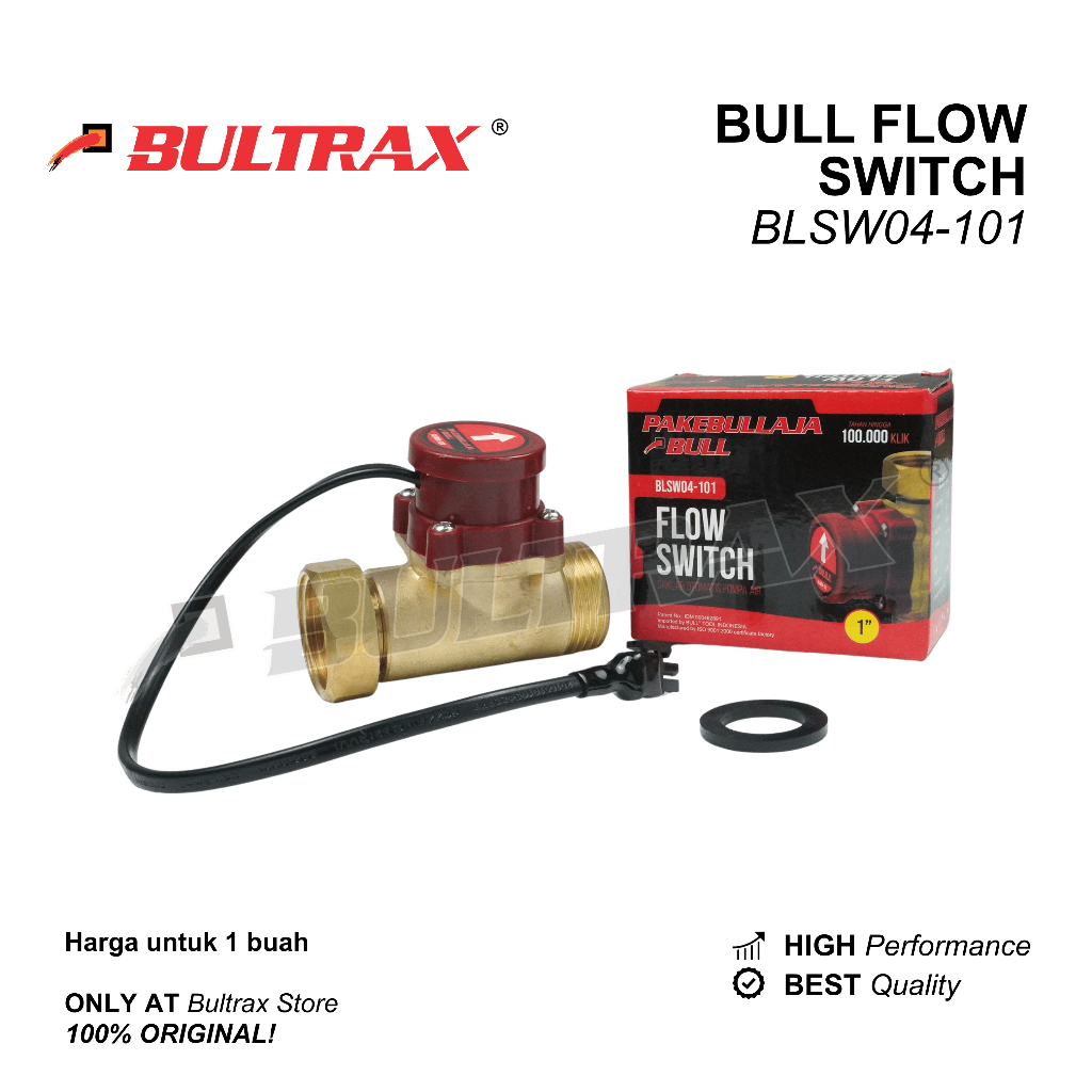 BULL Flow Switch 1x1 inch / Saklar Otomatis Pompa Air / Pompa Booster BLSW04-101