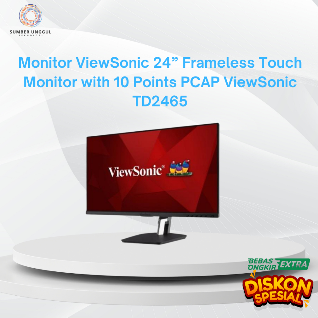 Monitor ViewSonic 24” Frameless Touch Monitor with 10 Points PCAP ViewSonic TD2465 - Monitor ViewSon