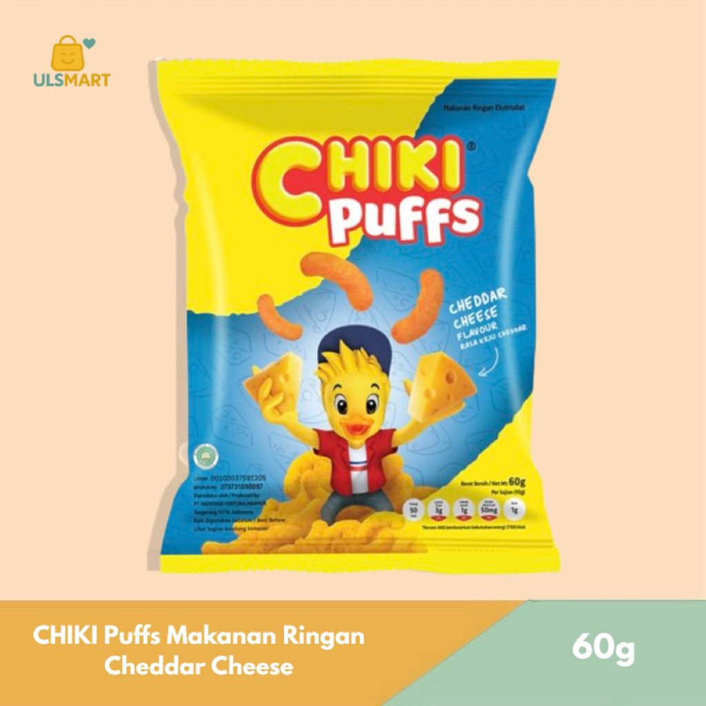 

CHIKI Puffs Makanan Ringan Cheddar Cheese 60 g
