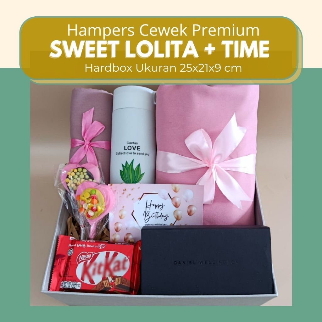 

Hampers Kado Ultah Cewek Ulang Tahun Anniversary Hadiah Pacar Cewe Hamper Birthday Premium Sweet Lolita + Time by Hapunni
