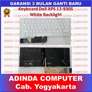 Keyboard Laptop DELL XPS 13 9380 9370 9305 7390 White Backlight