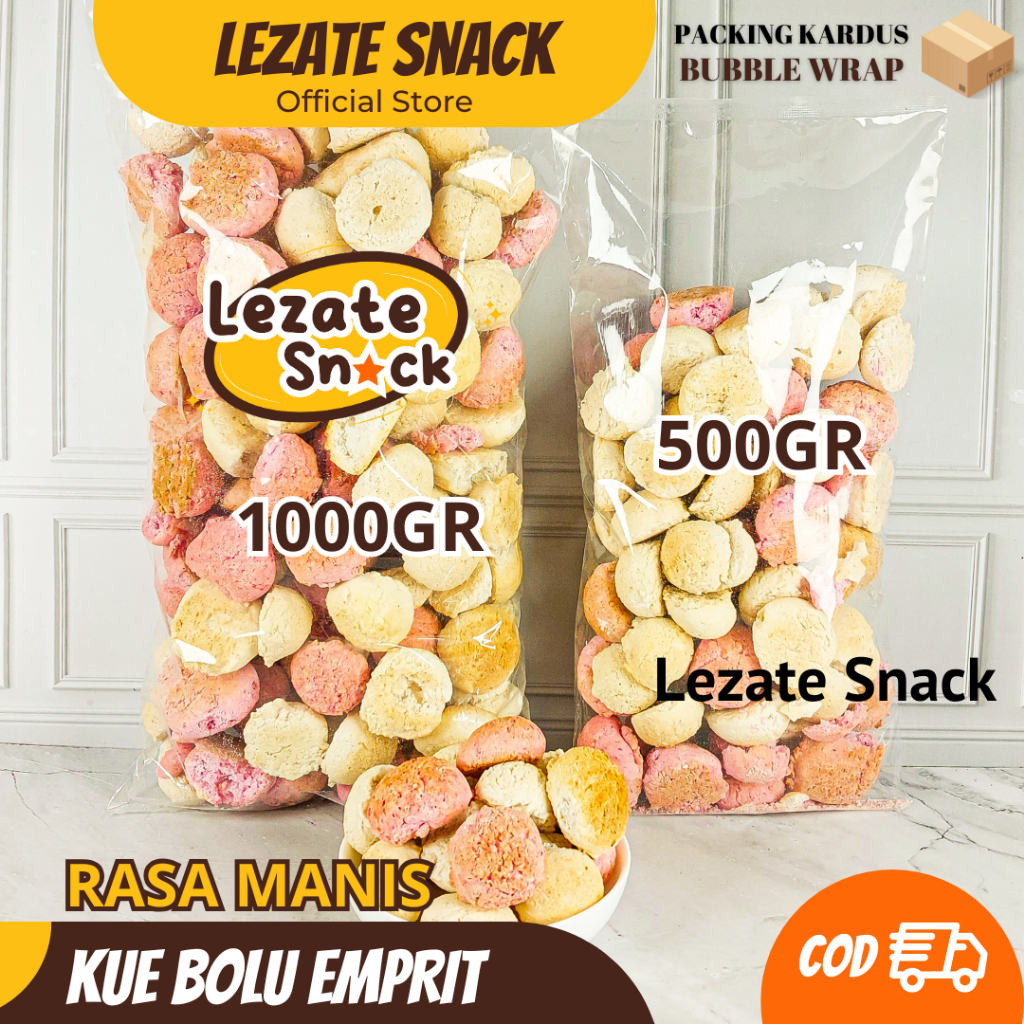 

Kue Bolu Emprit Jadul 1KG Khas Jogja Murah Enak Renyah Kiloan / Roti Bolu Kering Jadul Rasa Kelapa Mini Kue Panggang Kampung / Kue Cubit Kiloan Lezate SNACK