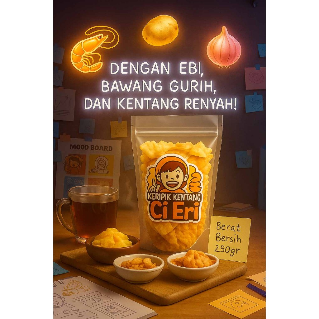 

Keripik Kentang Ebi Asli - Gurih Renyah Enak