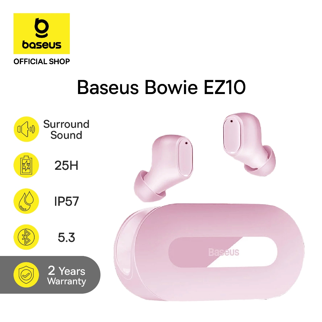 Baseus Bowie Ez10 Bass Tws Koneksi App Earbuds Headset Gaming Sport Earphone Bluetooth