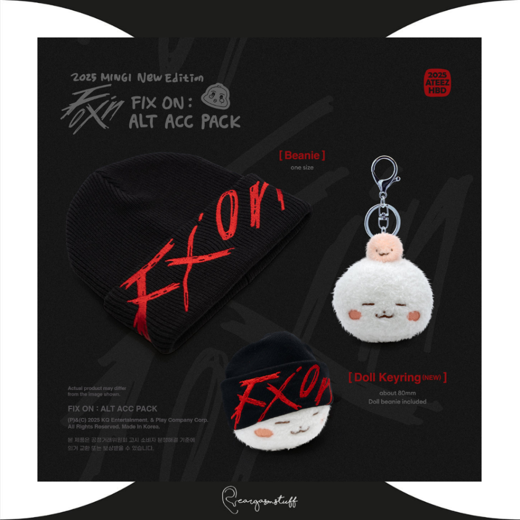 MINGI ATEEZ HAPPY BIRTHDAY MD FIX ON ALT ACC PACK / BEANIE / DOLL KEYRING / OFFICIAL MERCHANDISE / M