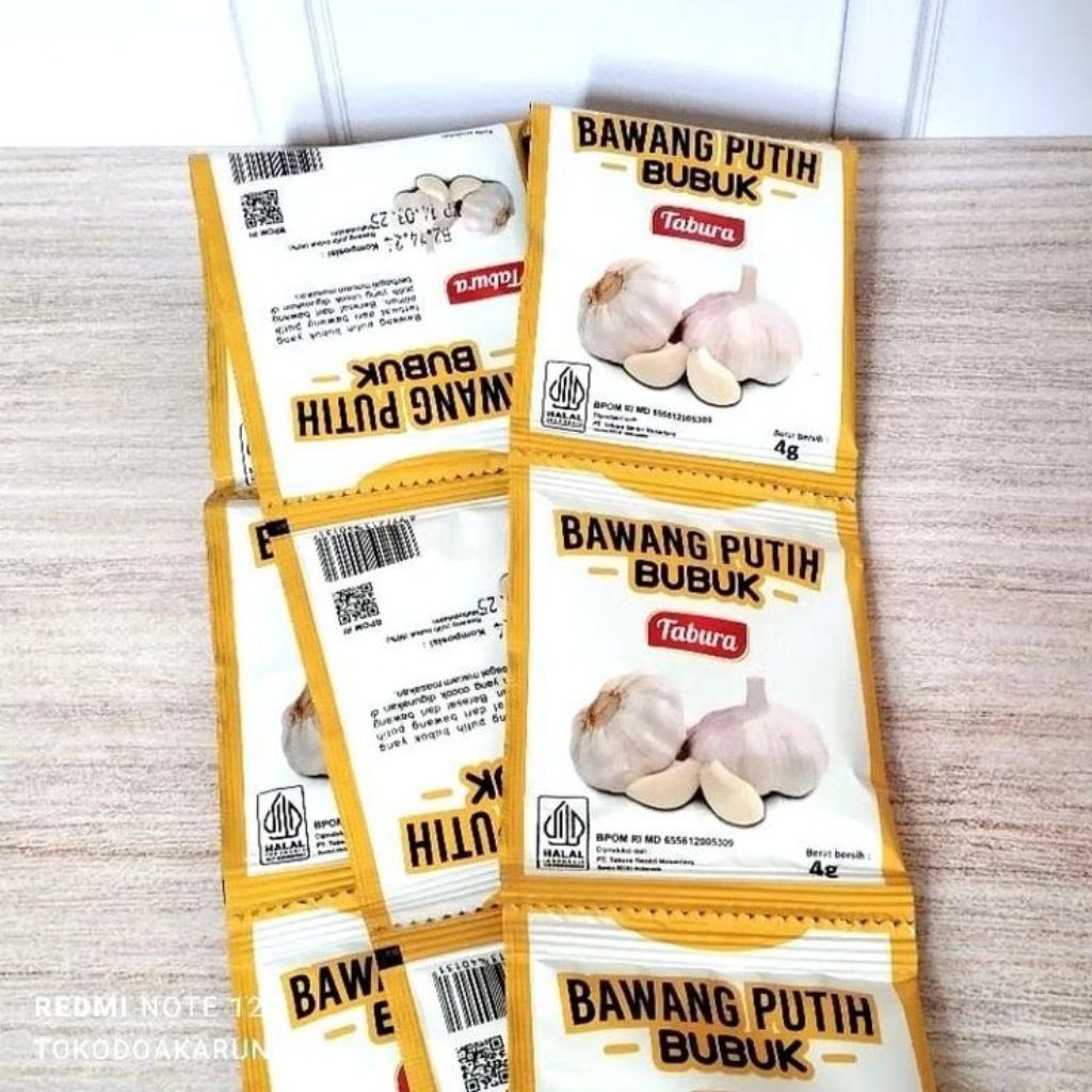 

( READY SIAP KIRIM) TABURA BUBUK BAWANG PUTIH 1 RENCENG 12 SACHET