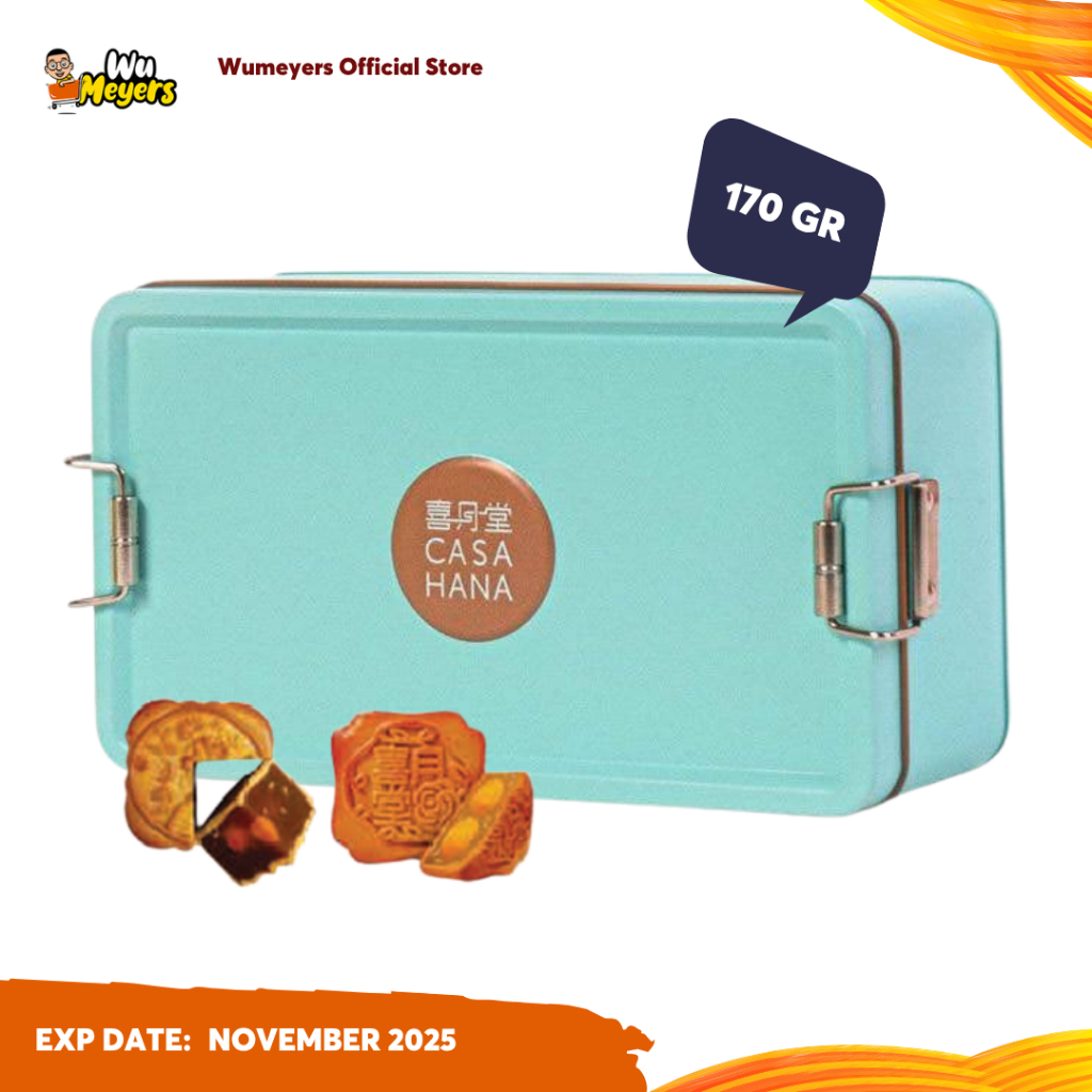 

CASAHANA Love Moon For Two Mooncake 2x170gr – Pure Lotus 2 Yolk & LS White Lotus 2 Yolk | Kue Bulan Hampers