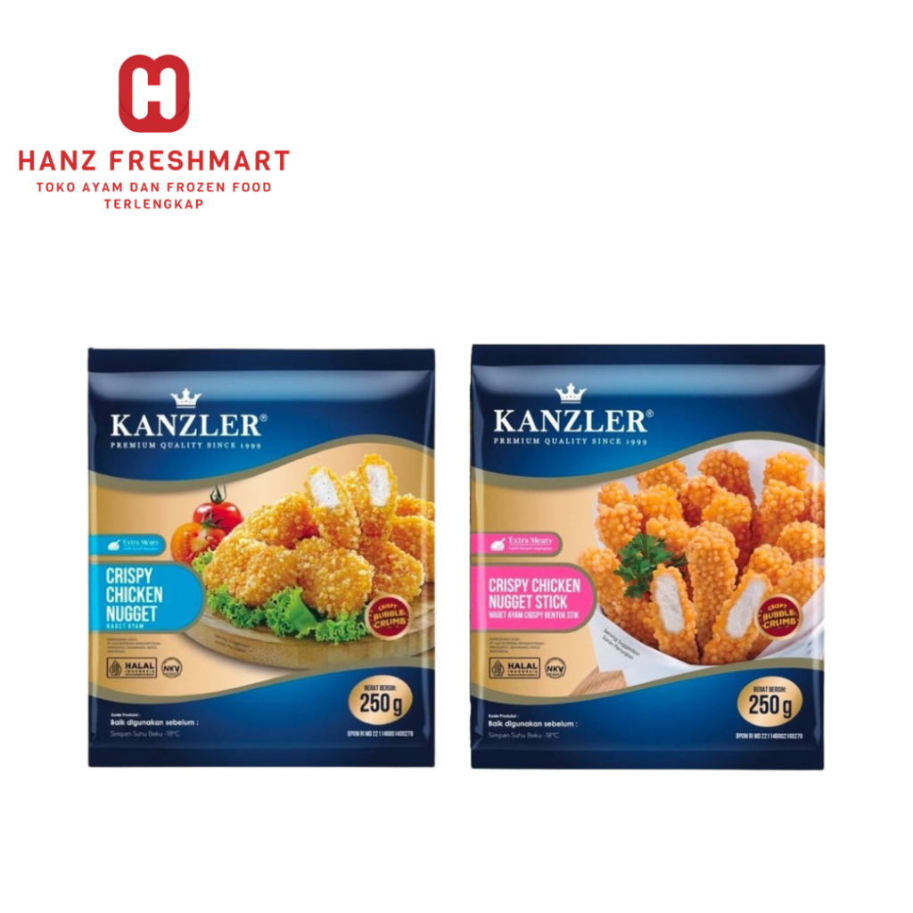 

Kanzler Crispy Chicken Nugget & Crispy Chicken Nugget Stick 250gr - Hanz Freshmart