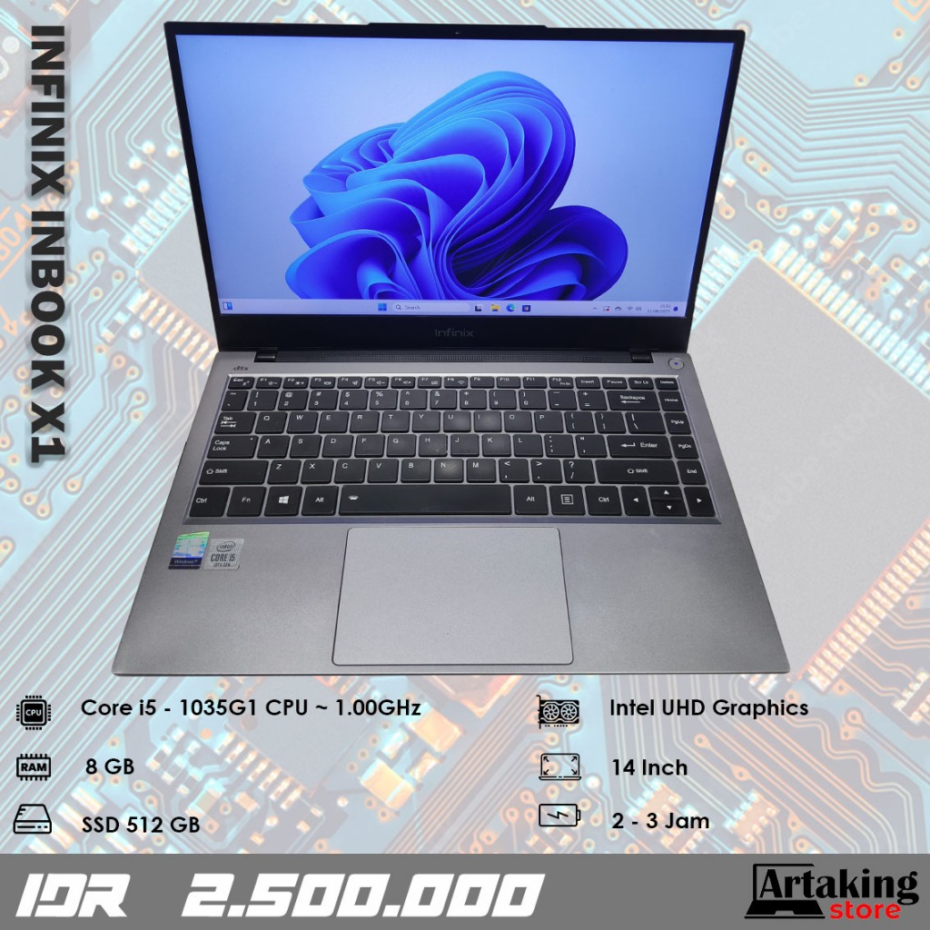 Infinix Inbook X1 - Core i5 - Gen 10 th - Ram 8 GB - SSD 512 GB