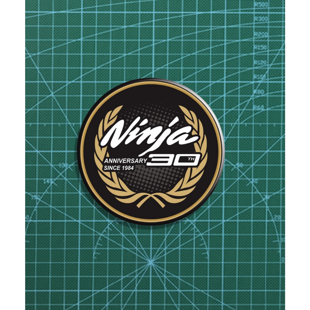 Stiker timbul 3D tangki Ninja Anniversary