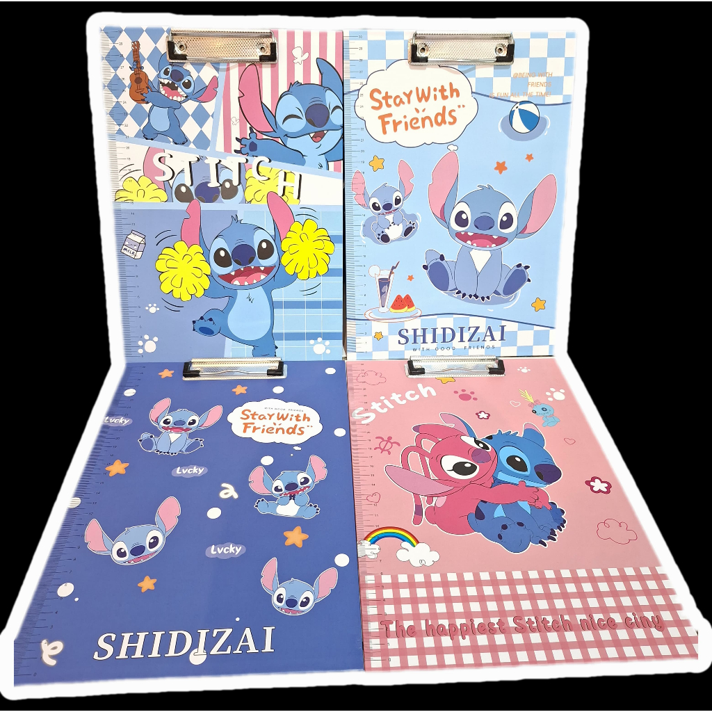 

(pimenova) Papan Ujian Karakter Stitch & Shincan/ Papan Dada Sekolah Anak Karakter