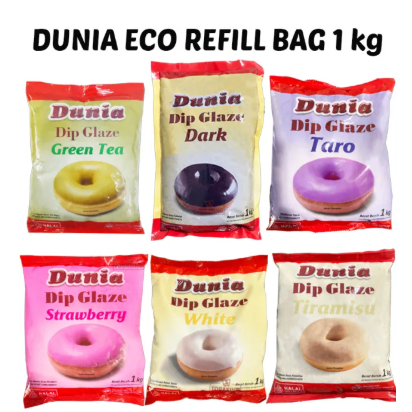 

Dunia Dip Glaze Eco refil Bag 1kg Original Pack All Variant (Kemasan Bantal)