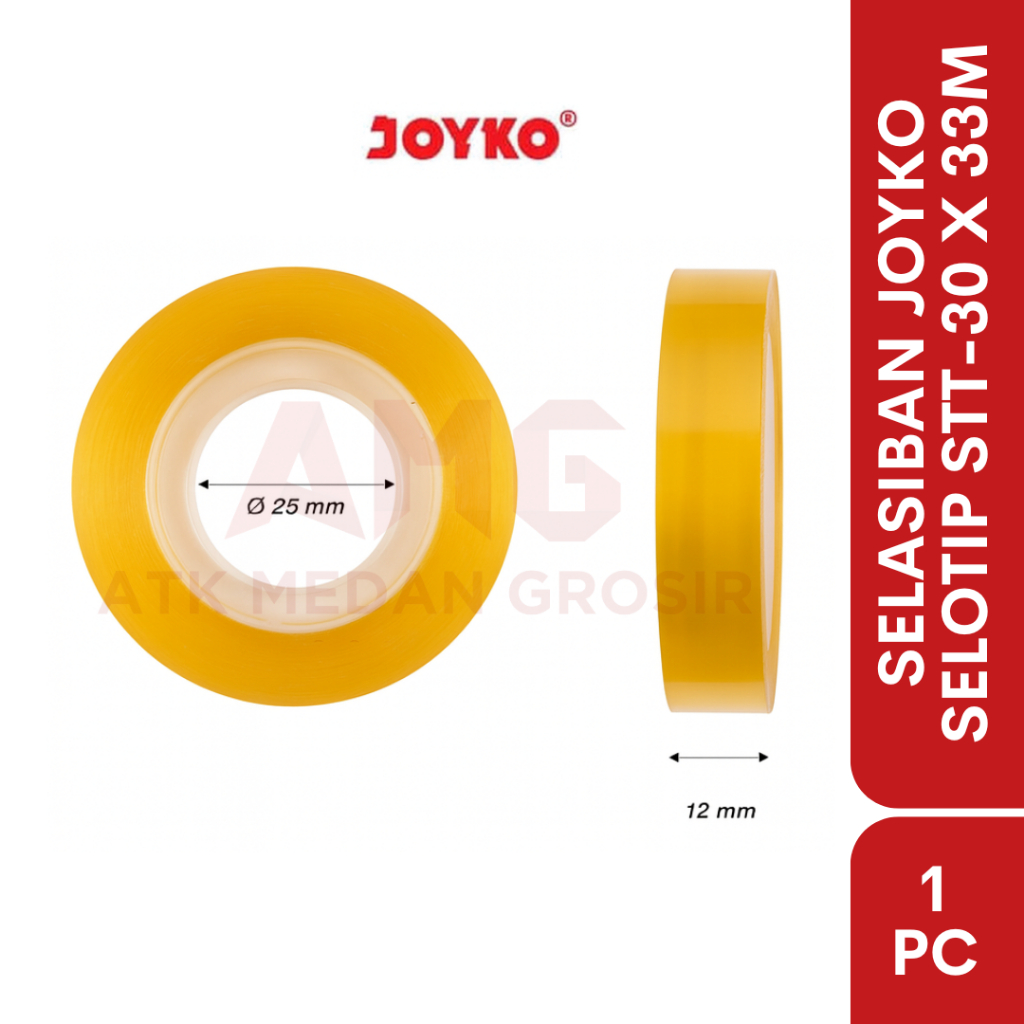 

SELOTIP SELASIBAN TAPE PITA PEREKAT JOYKO STT-30 33M X 12MM PER PCS
