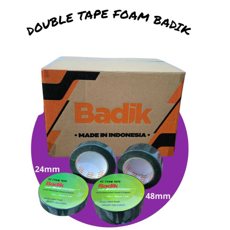 

[Pcs] DOUBLE TAPE FOAM BADIK UKURAN 24 MM & 48 MM READY MAKASSAR