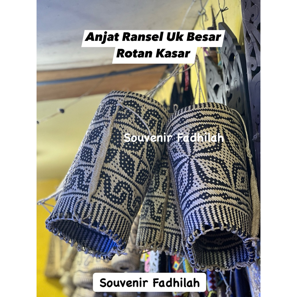 Anjat Ransel Rotan Kasar Uk Besar