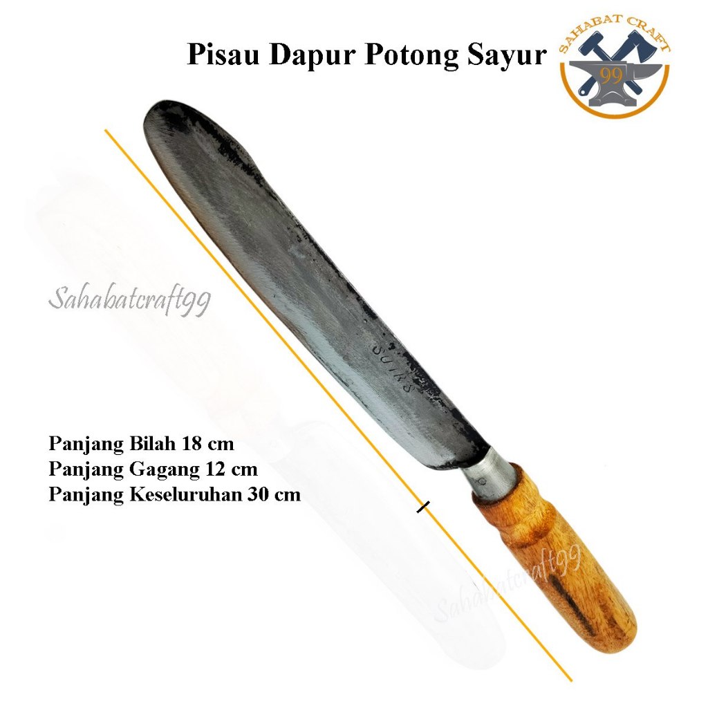 Pisau Tajam dan Tipis | Pisau Dapur Murah Model Bundel Bahan Plat Baja | Pengupas dan Pemotong Sayur