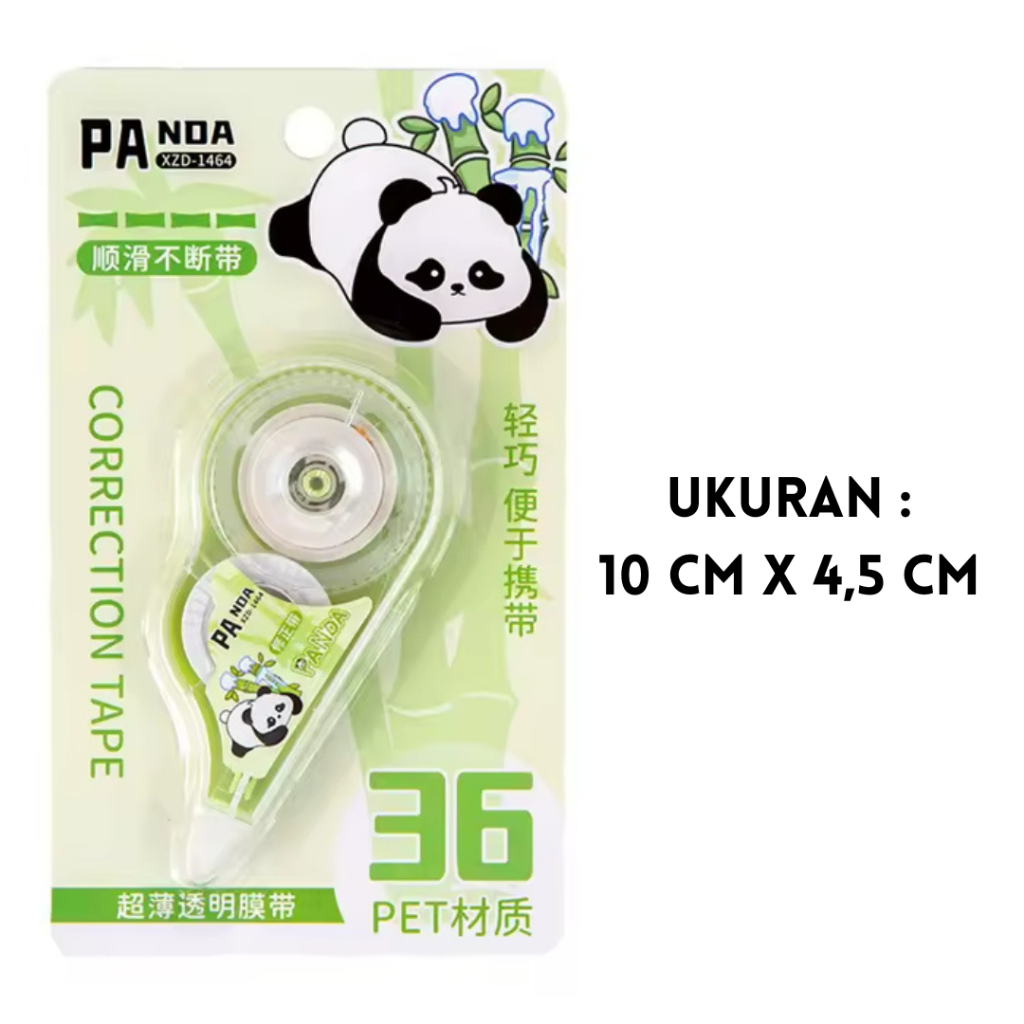 

(BISA COD) CORRECTION TAPE TIPE X KERTAS PERLENGKAPAN SEKOLAH ANAK-ANAK PENGHAPUS PULPEN MOTIF PANDA