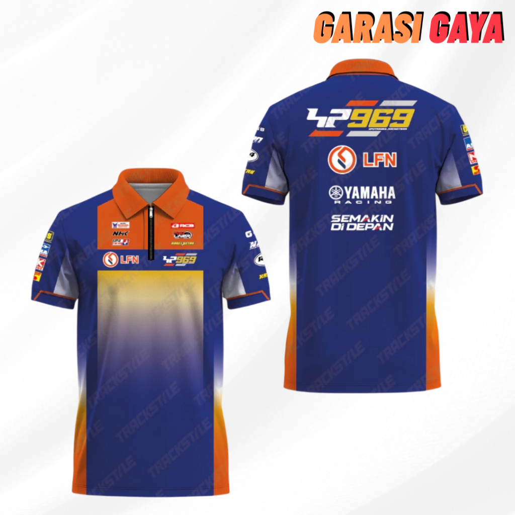 GAGA Jersey Polo Kaos Yamaha LFN HP969 Racing Team Road Race Balap