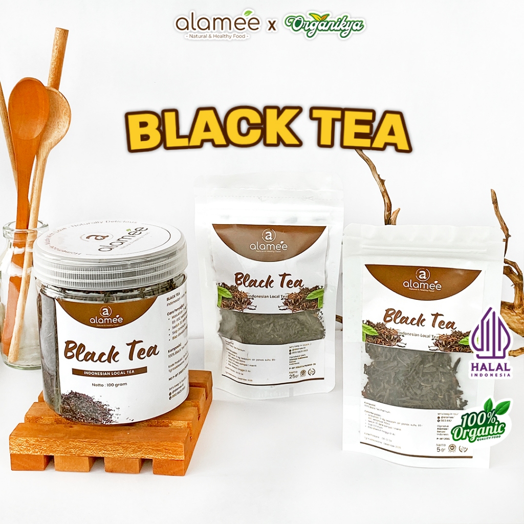 

ALAMEE Black Tea Teh Organic Bunga Kering Hitam Dried Alami Organik Herbal organikya