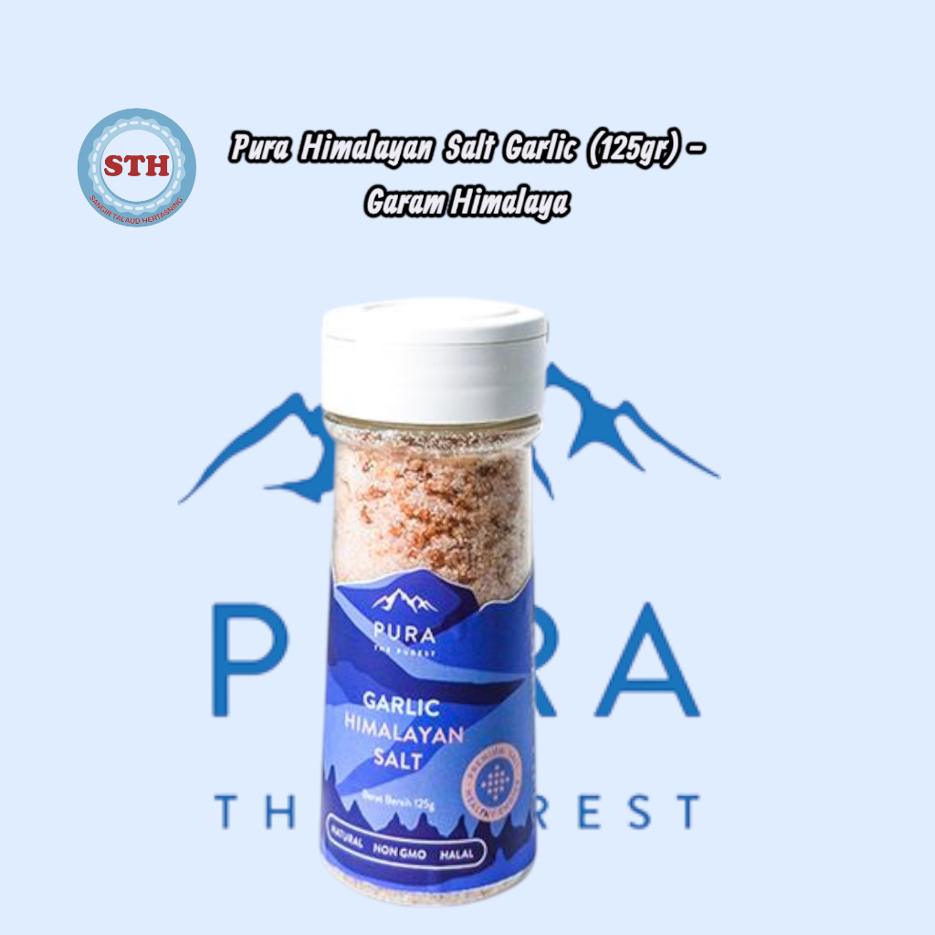 

Pura Himalayan Salt Garlic (125gr) - Garam Himalaya - Organik - Natural - Tanpa Rafinasi - Rendah Natrium - Pura Sea Salt
