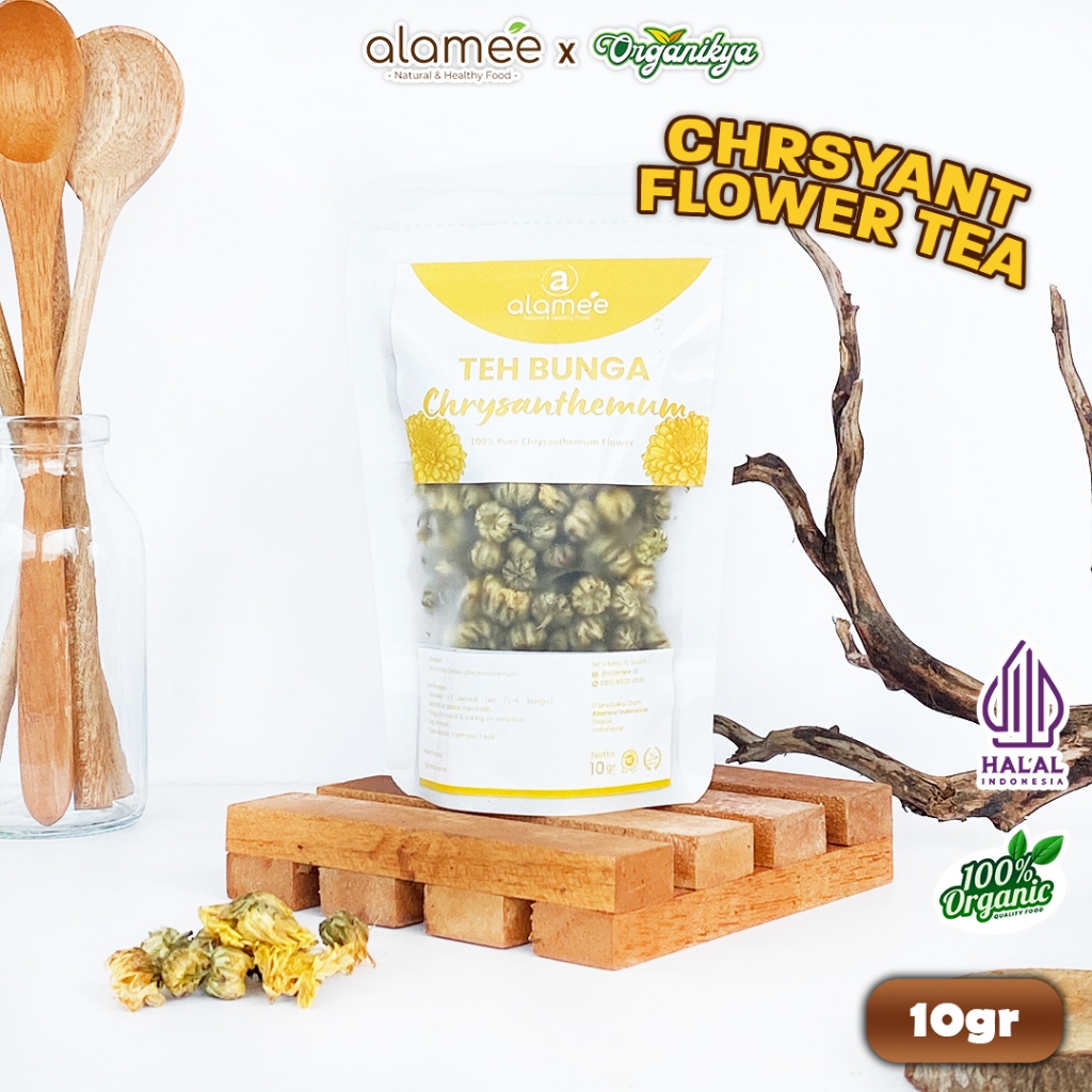 

Teh Bunga Chrysanthemum Tea Krisan Emas Golden Crysant Herbal Alami Organik Alami 10gr organikya