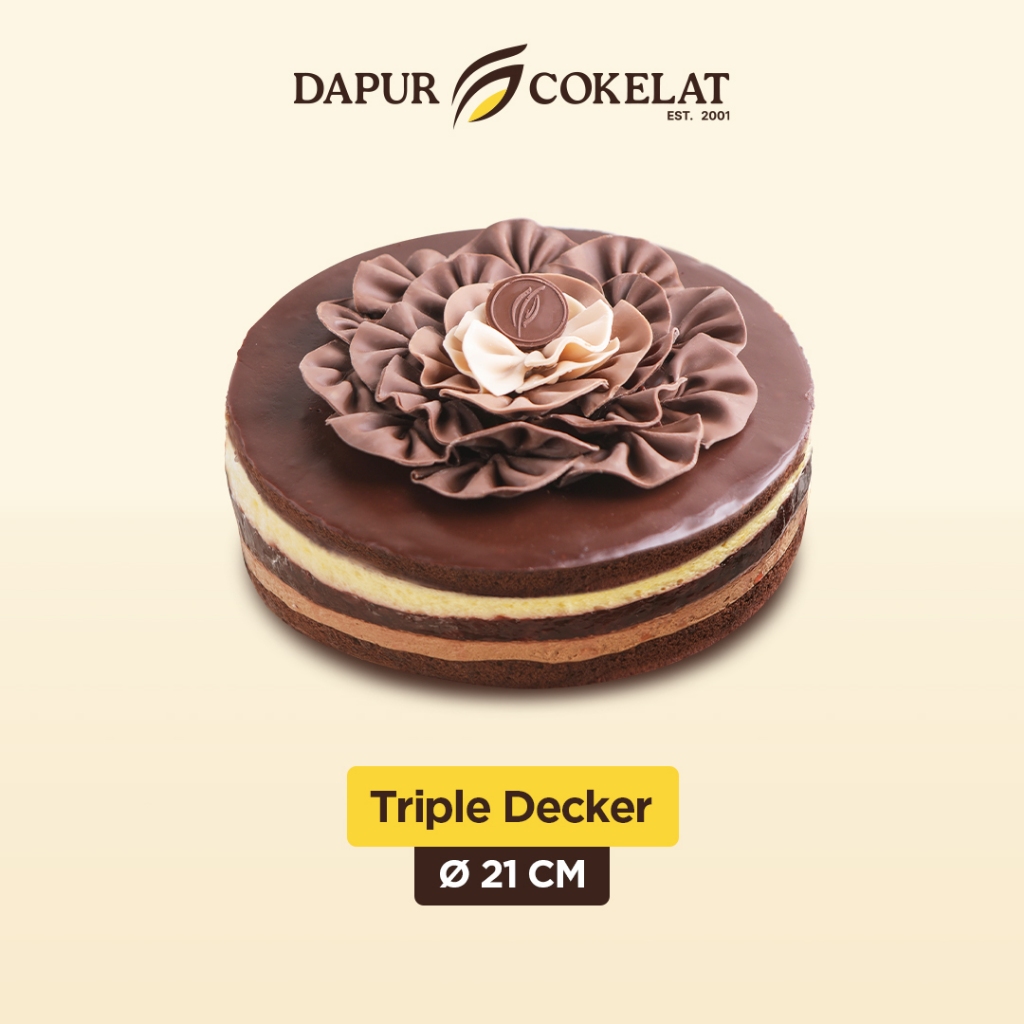 

DAPUR COKELAT - Triple Decker D 21 | Kue Cokelat untuk Semua Moment dengan Manis Cokelat dan Selai Blueberry